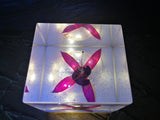 Resin Cube | Night Light Cube - Fuchsia Triphylla