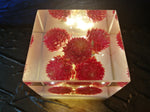 Resin Cube | Night Light - Globe Amaranths - Pink