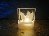 Resin Cube | Night Light Cube - Bunny Tail - White