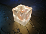 Resin Cube | Night Light Cube - Bunny Tail - Pink