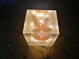 Resin Cube | Night Light Cube - Bunny Tail - Pink