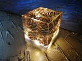 Resin Cube | Night Light Cube - Pine Cones