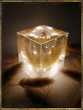 Resin Cube | Night Light Cube - Bunny Tail - Natural