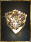 Resin Cube | Night Light Cube - Pine Cones