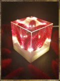 Resin Cube | Night Light Cube - Bunny Tail - Violet